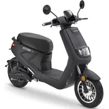 E-Motorroller LUXXON "E2100", grau (anthrazit, schwarz), Elektromotorroller, 45 km/h, bis zu 50 km Reichweite, mit Straßenzul., 2 Sitzplätze, für Erwachsene, H:114cm L:169cm