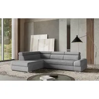 sit&more Ecksofa »Broadway L-Form«, mit verstellbaren Kopfteilen, wahlweise mit Bettfunktion grau