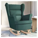 vidaXL Schaukelsessel Dunkelgrün 74 x 102 x 90 cm Stoff