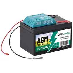 VOSS.farming 12 Volt - 12 Ah Blei-Vlies-Akku mit Laderegler