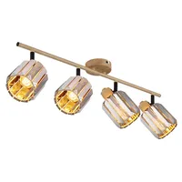 Nowa Deckenleuchte Kristalle 4 Flammig Spotstrahler Kristalle rauch Deckenlampe
