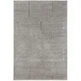 benuta basic Claire Kurzflorteppich 140 x 200 cm Grau