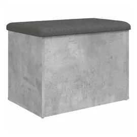 vidaXL Sitzbank mit Stauraum Betongrau 62 x 42 x 45 cm