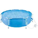 CRIVIT Metal-Frame-Pool, Ø 300 x H 76 cm, inkl. Filterpumpe - B-Ware neuwertig