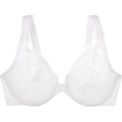 GLAMORISE Vorderverschluss-BH mit Stretch und Spitze - Weiss Unterwäsche   Damen 