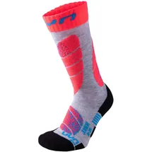 Uyn Skisocken Kinder light grey/coral 24-26