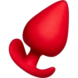 Dildo mit innenliegender Kugel aus Silikon, 9,5 cm, rot