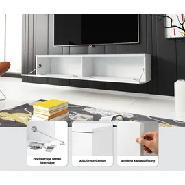 Home Affaire Lowboard  mit Beleuchtung  Grau  Kunststoff/Spanplatte