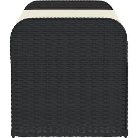 vidaXL Sitzbank mit Stauraum & Kissen Schwarz 115x51x52 cm Poly Rattan