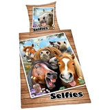 Herding Selfies Pferde 135 x 200 cm + 80 x 80 cm