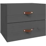 vidaXL Wand-Nachttisch Grau 50x36x40 cm
