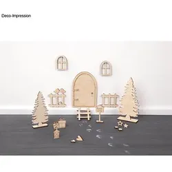 Rayher Holzbausatz Wichteltür Nisse natur