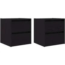 vidaXL Hängenachtschrank 2 Stk. 38 x 34 x 40 cm Schwarz Eichen-Optik