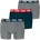 Everyday Boxershorts 3 Einheiten Grey Navy Red Combo M