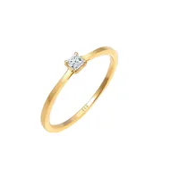 Elli DIAMONDS Prinzessschliff Diamant (0. ) 585 Gelbgold Ringe Damen