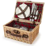 H&h Picknickkorb, Schottenkaro, 36 x 26 x 16 cm