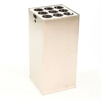 Proregal Mülleimer, Silber, Metall, Quadratisch, 34.5x71.5x34.5 cm, Küchen, Küchenausstattung,