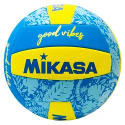 Mikasa Beachvolleyball Beachvolleyball Good Vibes, 100 % wasserfest dank Spezialventil