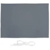 Relaxdays Sonnensegel rechteckig, 2,5 x 3,5 m, wasserabweisend, UV-beständig, mit Spannseilen, Terrasse, Balkon, grau