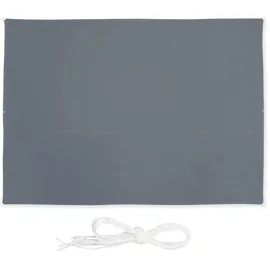 Relaxdays Sonnensegel rechteckig, 2,5 x 3,5 m, wasserabweisend, UV-beständig, mit Spannseilen, Terrasse, Balkon, grau