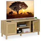 Relaxdays TV Möbel, TV-Lowboard 115 x 48 cm,