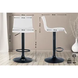 CLP Barhocker Branford 39 x 84 x 36 cm Weiß