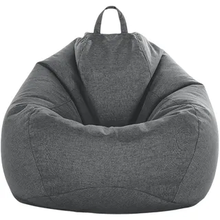 FANSU Sitzsack Waschbar, Sitzsack Ohne Füllung, Sitzsack-Stuhlbezug Outdoor Indoor, Sitzsäcke für Kinder Erwachsene, Polyesterfaser Textile Aufbewahrung (70x80cm,Dunkelgrau)
