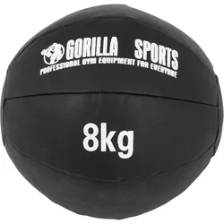 Medizinball aus Leder in Schwarz 1 - 10 kg One Size