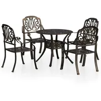 vidaXL 5-tlg Bistro-Set Aluminiumguss Bronzen