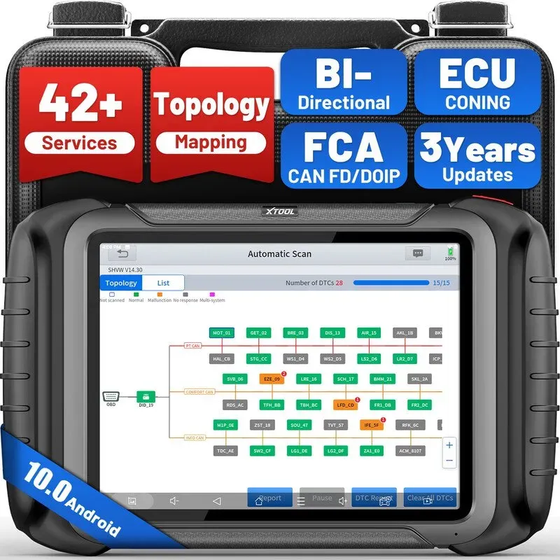 XTOOL D8S bidirektionaler OBD2-Scanner mit Topologie-Kartierung: 2026er Upgrade des XTOOL D8, Scannertool mit 42+ Reset-Funktionen, Vollsystem-Auto-Scanner und Diagnosegerät, PMI-Unterstützung für Ford, FCA AutoAuth, CAN-FD/DoIP