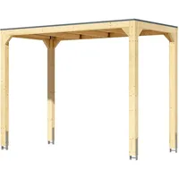 Karibu Promajna small Pavillon halb mit Rückwand und 2