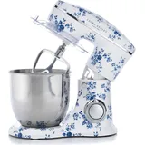 VQ Laura Ashley 4,5L küchenmaschine Leichtgewicht mit China Rose Print von VQ - Standmixer mit 10 stufenlosen Geschwindigkeitsstufen, Pulsoptionen, 1300W Motor und 304 Edelstahlschüssel