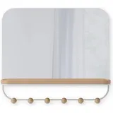 Umbra Estique Wandspiegel mit Ablage und 6 Haken,