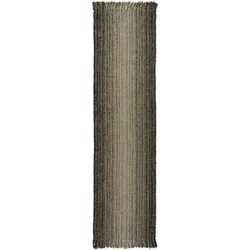 Kadima Design Luxus Handgewebter Teppich - Jute & Wolle Mix - `Weaver`. Farbe: Grau, 60x230 cm
