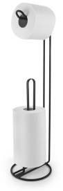 Metaltex Origin LAVA Toilettenpapierhalter, mit Abroller, Klopapierhalter für bis zu 4 Toilettenpapierrollen, Maße: Ø 15 x 58 cm