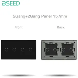 BSEED-Glasschalttafeln Schwarz Zweipolig Zweipolig