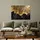 WallArena Leinwandbild Abstrakt Gold Schwarz 100x70