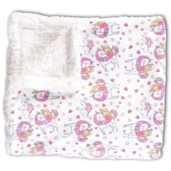 Cangaroo Babydecke Einhorn, Größe 105 x 75 cm, kuschelige Schmusedecke ab Geburt pink
