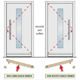 PANTO Nebeneingangstür Holz Modell NET510 98 x 200 cm DIN links