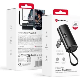 Wisam® FORCELL Powerbank 5000mAh USB-C PD 20W schwarz | Gr.: onesize