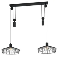 EGLO Winkworth, 2 flammige Hängelampe Vintage, Industrial, Retro, Hängeleuchte