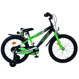 Volare Kinderfahrrad Rocky Fahrrad für Jungen 18 Zoll Kinderrad Schwarz Grün