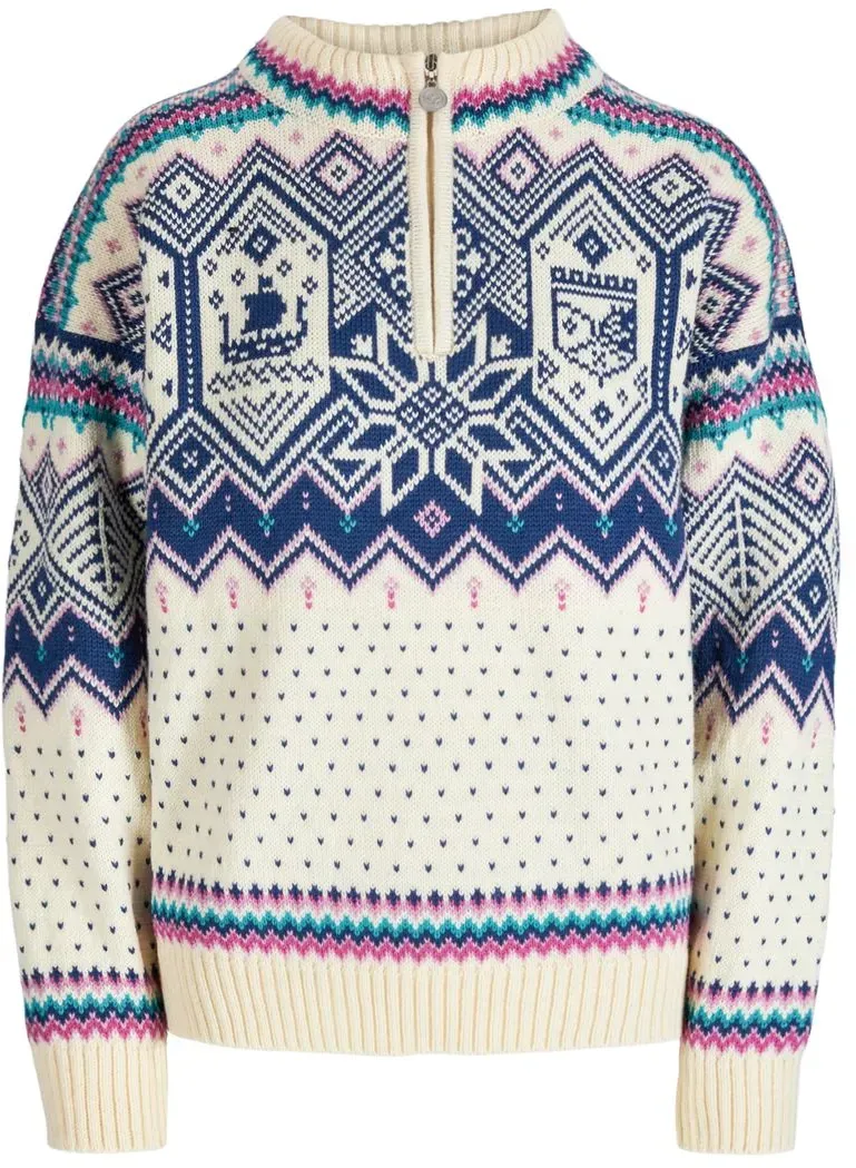 Dale of Norway VM Trondheim Fem. Sweater offwhite indigo orchid (A00) XXL