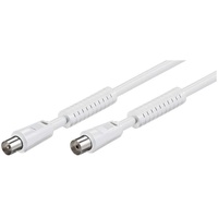 Goobay 50724 2,5 m, Koaxial, Koaxial, Weiß