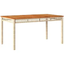 vidaXL Gartentisch 140 x 80 x 75 cm Beige