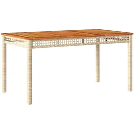 vidaXL Gartentisch 140 x 80 x 75 cm Beige