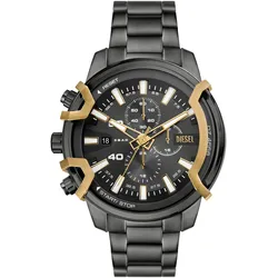 Chronograph DIESEL "GRIFFED", schwarz (gunfarben, gunfarben), Armbanduhren, Herren, Quarzuhr, Armbanduhr, Herrenuhr, irisierendes Mineralglas, nachhaltig