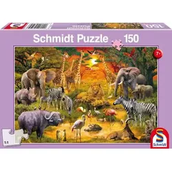 SCHMIDT SPIELE 56195 Tiere in Afrika, 150 Teile