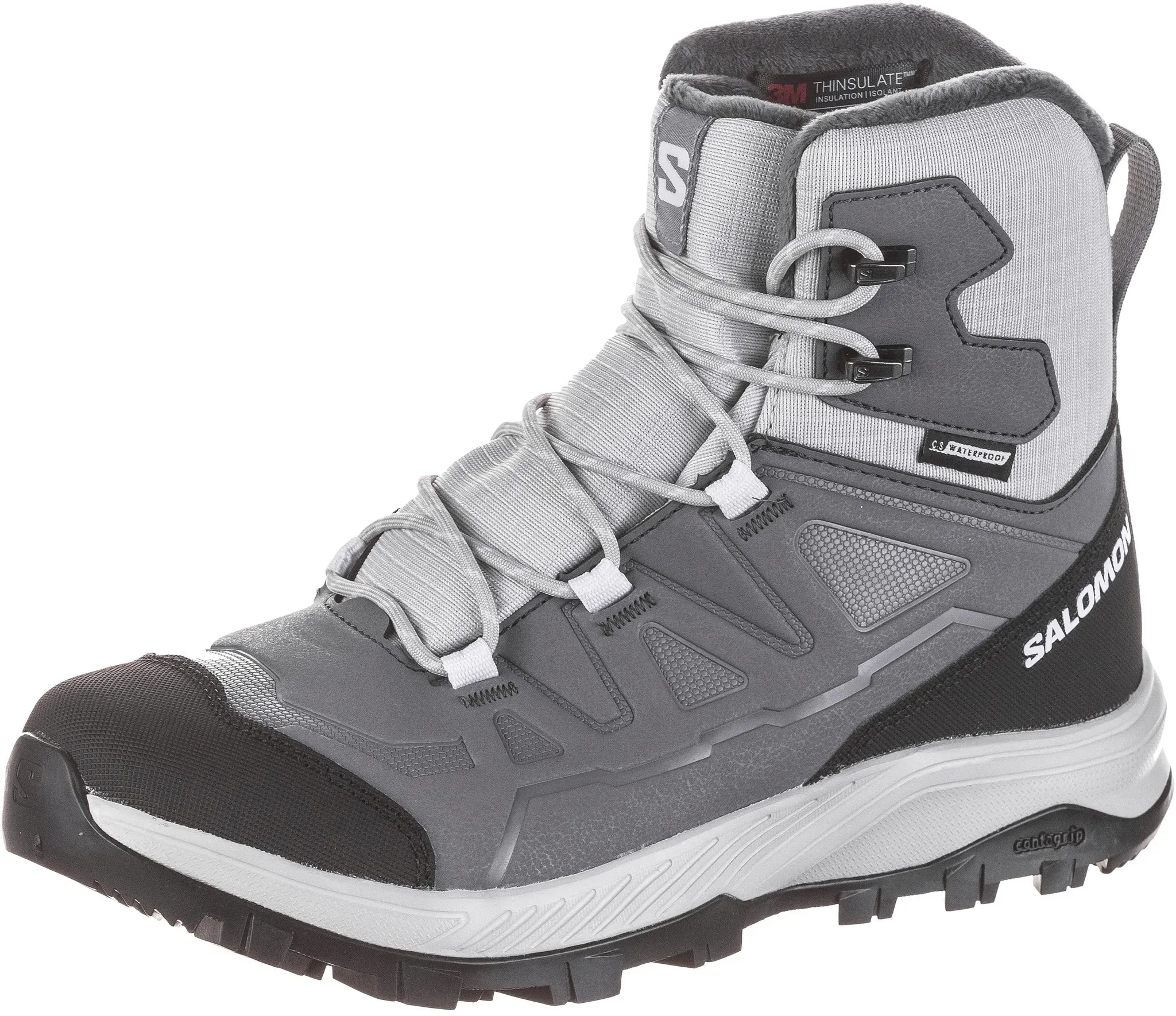 Salomon OUTFROST Winterschuhe Damen in gray violet-castlerock-black, Größe 37 1/3 - grau