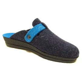 ROHDE Damen Pantoffeln Hausschuhe Filz Neustadt-D 2284, Größe:37 EU, Farbe:Blau - Blau - 37